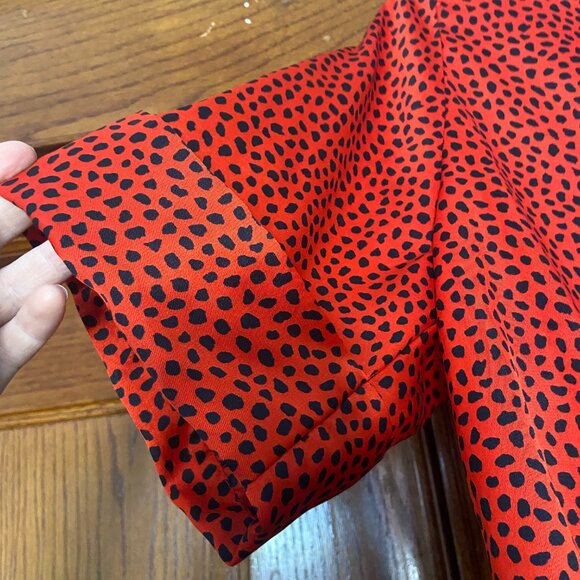 Topshop Red Satin Top (Size 8 US) Like-New - Picture 6 of 7